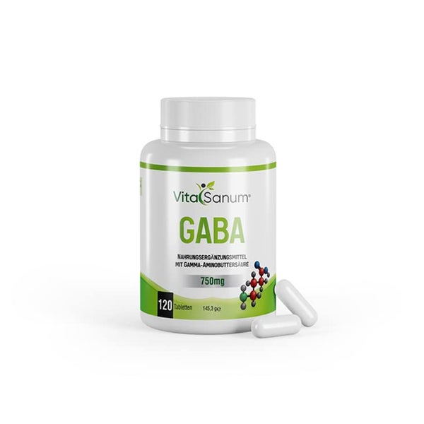 VitaSanum® - GABA 750mg 90 Kapseln - mit Gamma-Aminobuttersä  St