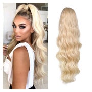 Pferdeschwanz Haarteil Clip Kordelzug Ponytail Blond Blond 2 1 St