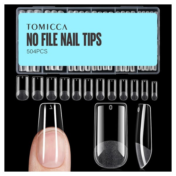 Nagelspitzen 504 Stück 12 Größen Gelnägel Medium Quadrat 1 St