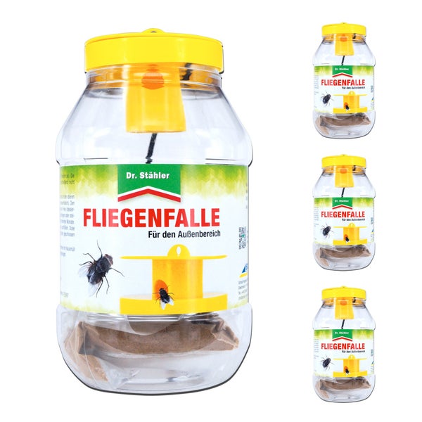 Silberkraft Fliegenfalle Garten & Terrasse 4 Sets 4 St