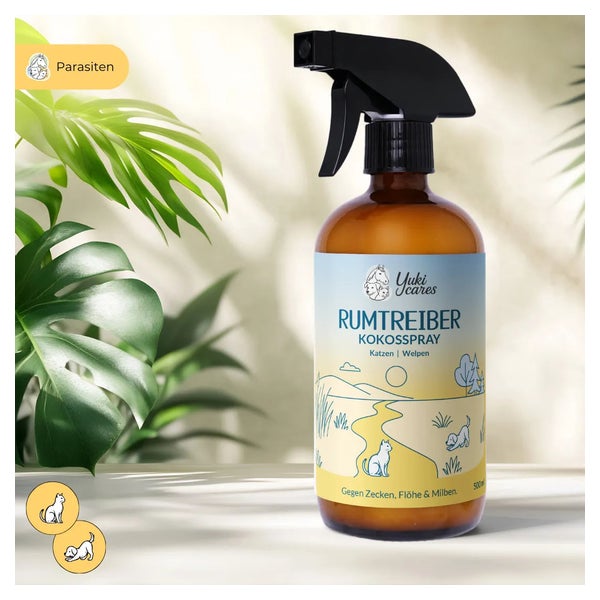 Yuki cares Anti-Zecken-Spray Rumtreiber für Katzen 500 ml