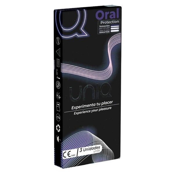 Oral Dams - Latexfreie Lecktücher, Geruchsneutral (3 Tücher) 3 St