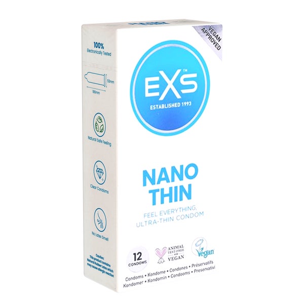 «Nano Thin» Kondome - 12er Pack, ultradünn, vegan, 0,043 mm (12 Kondome) 12 St
