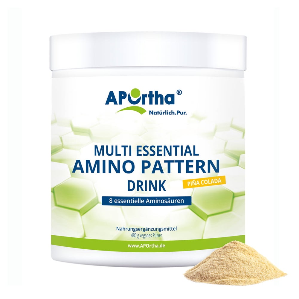APOrtha® Amino Pattern Premium Drink - Pina Colada - Aminosäuren EAA mit BCAA - veganes Pulver 480 g