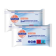 Produktabbildung: Sagrotan 2in1 Tücher 15er Doppelpack 2X15 St
