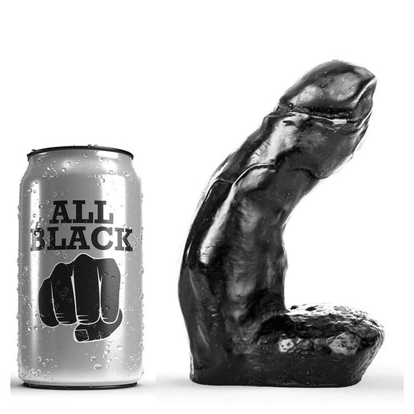 All Black - Natur-Dildo mit glatter Oberfläche