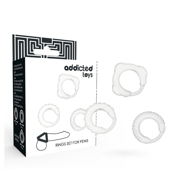Addicted Toys - Ergonomisches Penisring-Set aus  Gummi 1 St