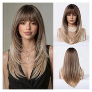 Perücke gerade blond ombre Gemischtes Blond mit Dunklen Wurz 1 St