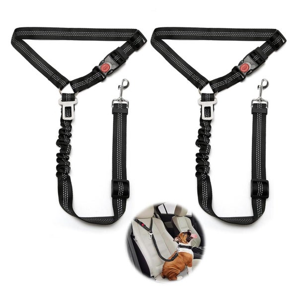 Hundegurt verstellbar Ruckdämpfer Auto klein mittel groß Sch 1 St