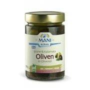 MANI - Bio Grüne & Kalamata Oliven in Olivenöl mit Zitrone 280 g