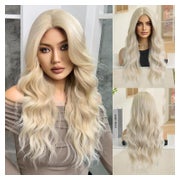 Lange Gewellte Hellblonde Ombre Synthetische Perücke für Fra 1 St