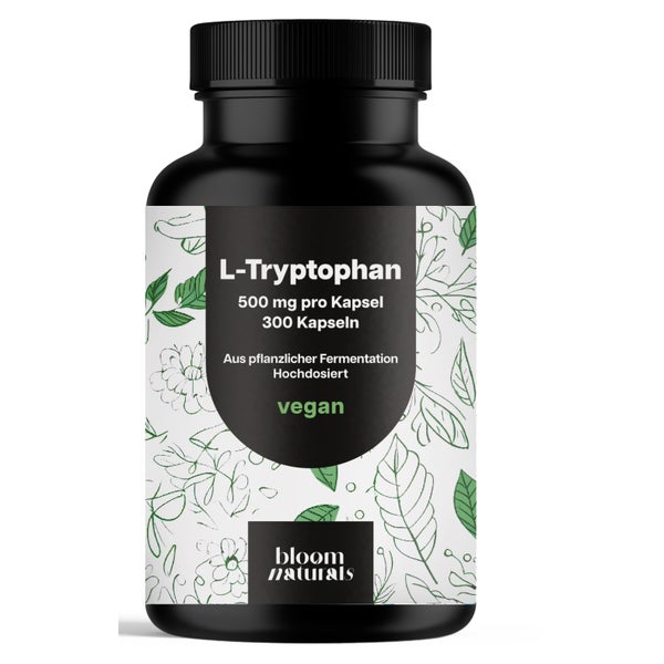 L-Tryptophan 500 mg - 300 Kapseln - Bloom Naturals 300 St