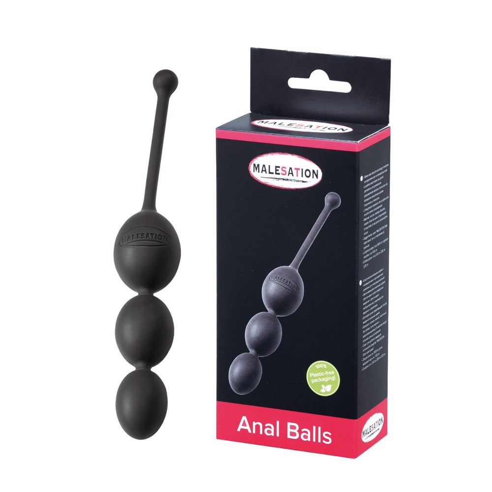 MALESATION - Analkette aus Silikon im ergonomischen Design 1 St