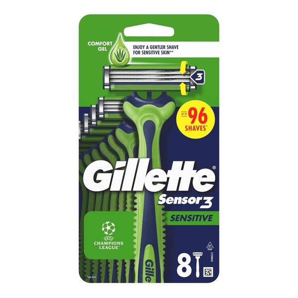 Gillette Einwegrasierer Sensor3 Sensitive 8 Stück 1 St