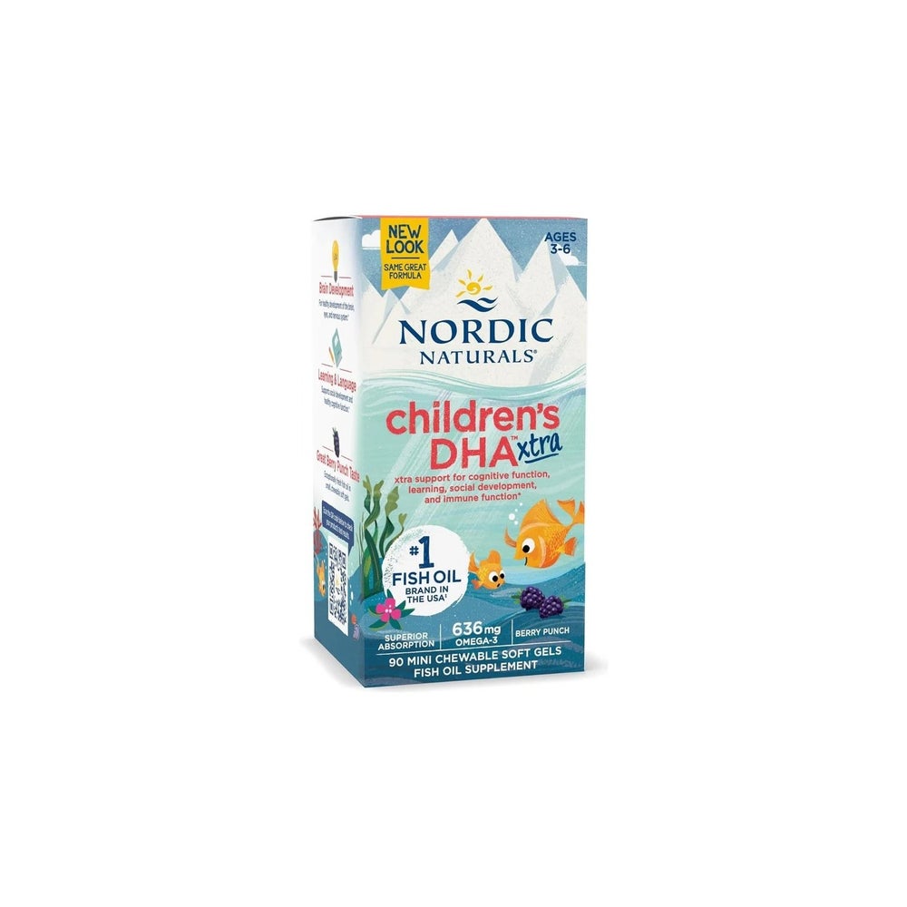 Kinder DHA Xtra Fischöl 636 mg mit Beerengeschmack 90 St