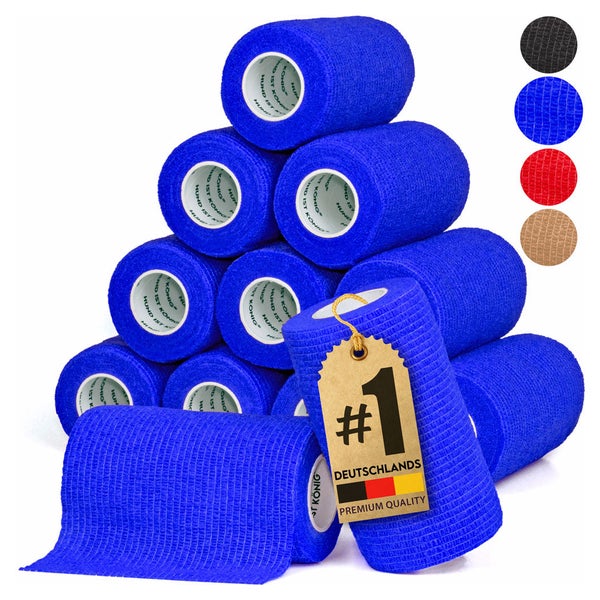 HUND IST KÖNIG Haftbandagen 12 Rollen à 10cm x 4,7m 12 St
