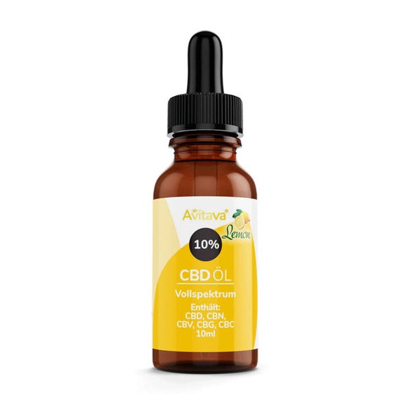 Avitava Lemon (Zitrone) 10% CBD Öl im Vollspektrum 10 ml 10 ml