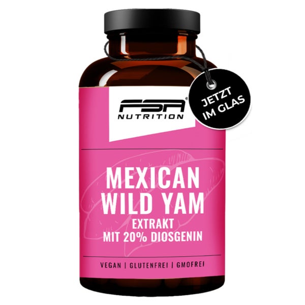 Yamswurzel Mexican Wild Yam mit 20% Diosgenin im Glas 180 St