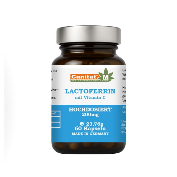 Lactoferrin 200mg + 80mg Vitamin C | Hochdosiert | Canitat M 60 St