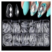Nagelspitze 3D Diamant Design 140 Stück mandelförmig 14 Größ 1 St