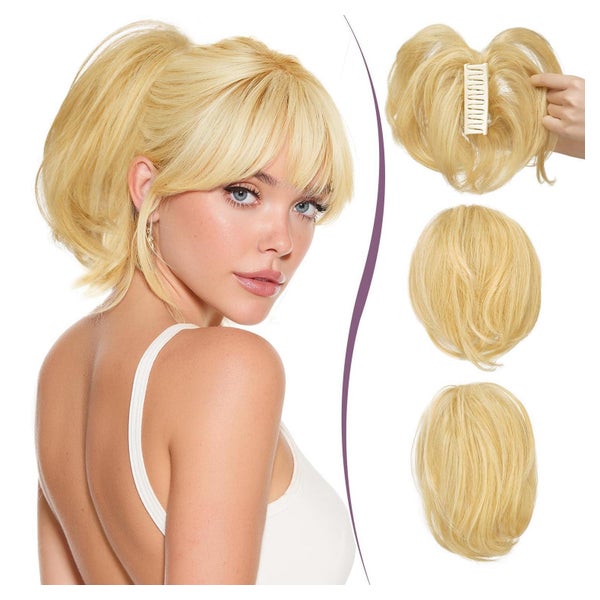 Pferdeschwanz Haarteil Echthaar Goldblond Gemischt Bleichblo 1 St