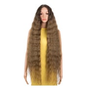 Perücke Lace Front Gewellt Kunsthaar Damen 104 cm Braun 1 St
