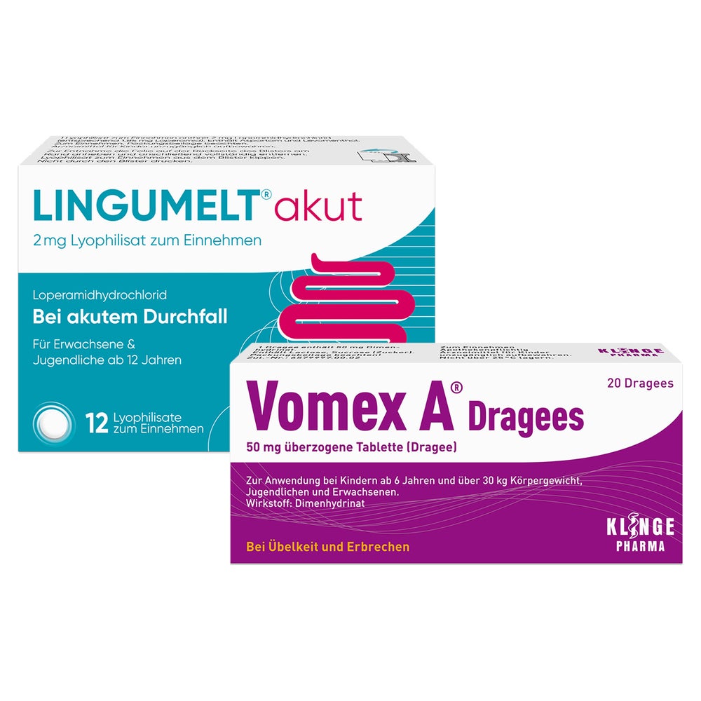 Vomex A Dragees + Lingumelt akut 1 Set