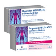 Produktabbildung: Ibuprofen HEUMANN Schmerztabletten 400 mg Doppelpack 2X50 St
