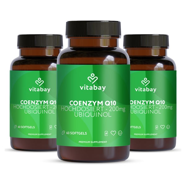 Vitabay Coenzym Q10 Ubiquinol 200 mg Bioaktiv - Hochdosiert 180 St