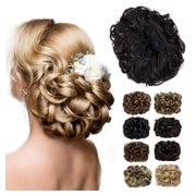 Haarknoten Haarteil Aschbraun Gemischt mit Hellplatinblond-K 1 St