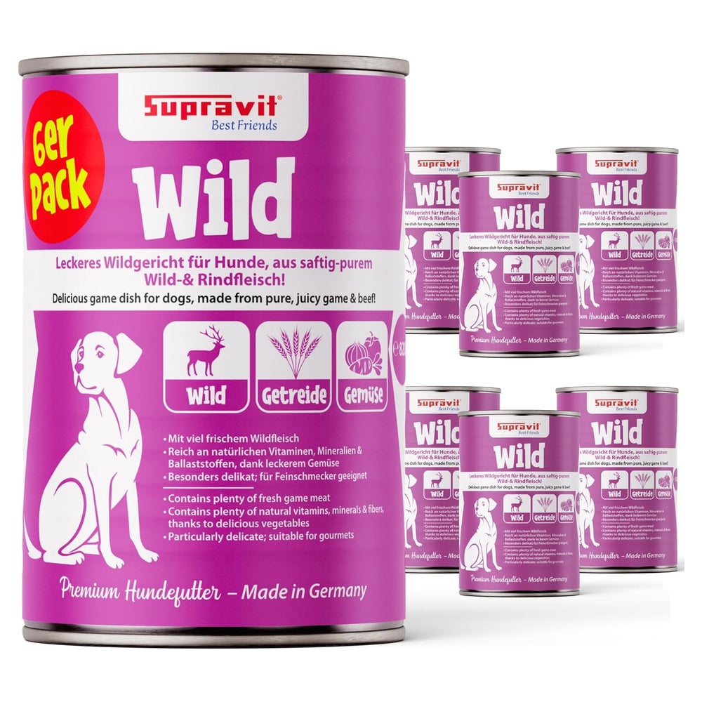 Supravit Hundenassfutter Wild 6 x 820g 4920 g