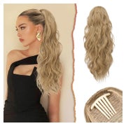 Pferdeschwanz Haarteil 60cm Gewellt Kordelzug Blond Gemischt 1 St