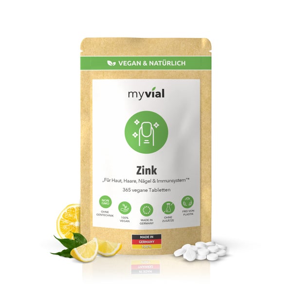 myvial® Zink 365 Tabletten im Jahresvorrat vegan 365 St