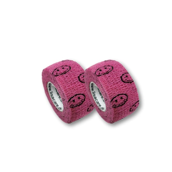 LisaCare Fingerpflaster 2,5cm x 4,5m - 2er Smiley Rosa 2 St