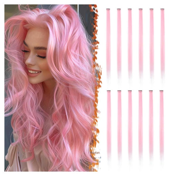 Haarverlängerungen Clip In 12Stück 21Zoll Haarsträhnen HellR 1 St
