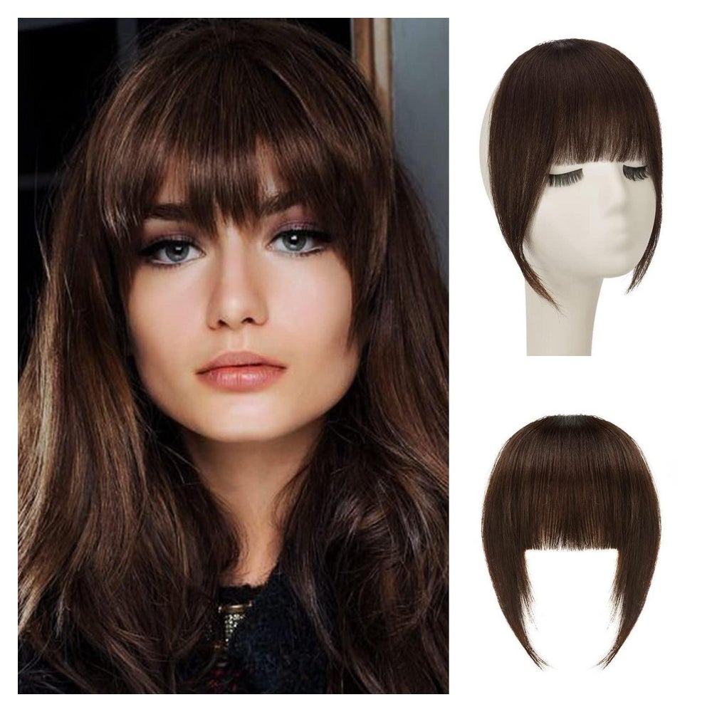 Pony Haarteil Clipin Remy Echthaar Bangs French Bangs Mittel 1 St