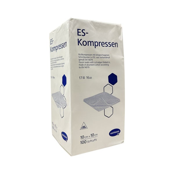 Hartmann ES-Kompressen unsteril 16f,  Maße: 10cm x10cm  (Inhalt: 100 Stück) 100 St