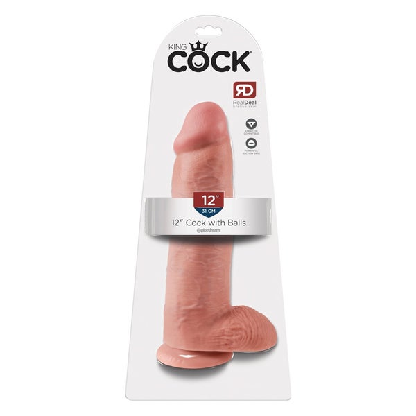 King Cock - Dildo mit Hoden und Saugfuß 30,5cm