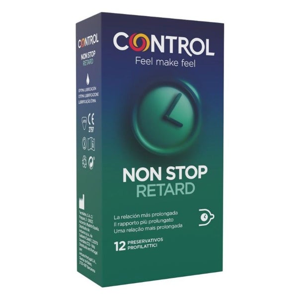 Non Stop – 12 Retard-Kondome mit Benzocain (12 Kondome) 12 St
