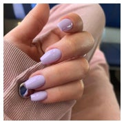 Press On Nails Mandel Ballerina kurz Jelly Gel 24 Sarg Lila 1 St