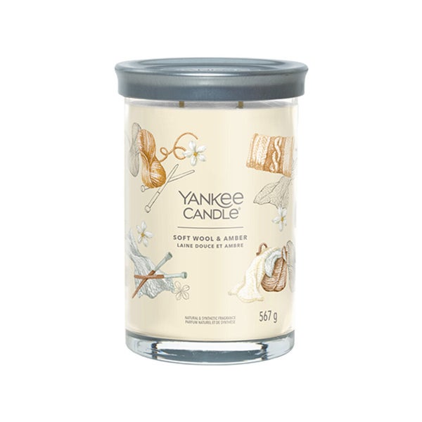 Aromatic candle Signature tumbler large Soft Wool & Amber 567 g 0,567 kg