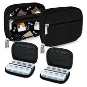 Serfeymi Tablettenbox Pillendose 7 Tage Reißverschluss Stoff 1 St