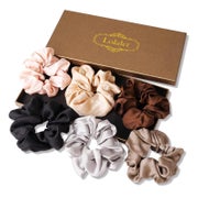 6 Stück Lolalet Seide Satin Haargummis Damen Scrunchies 6 Fa 1 St