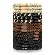 Haargummis Scrunchies 15er Elastisch Ohne Metall Geflochten 1 St