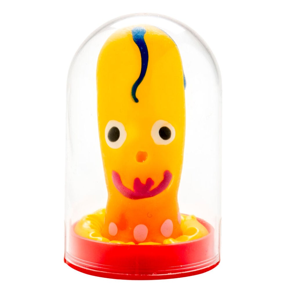 Scherzkondom „Rundkopf“ - Handbemalt Fun-Geschenk Kunstfans (1 Stück) 1 St