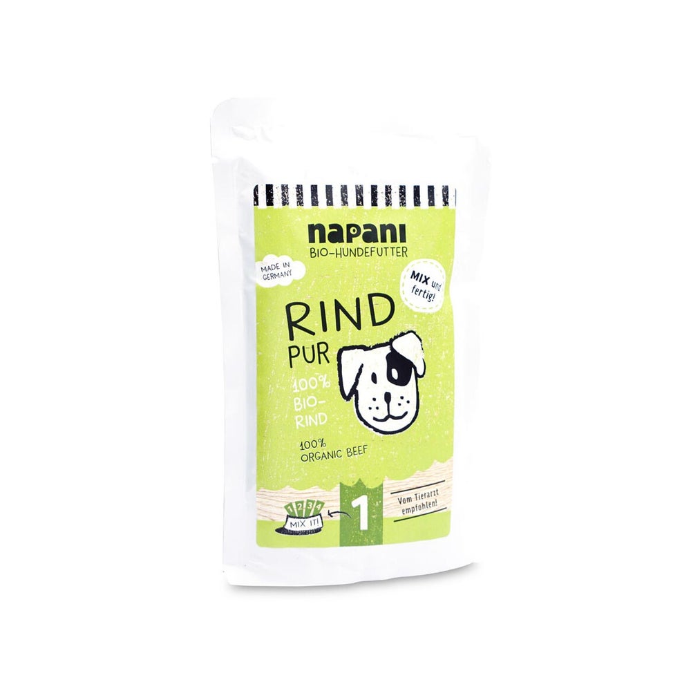Bio-Nassfutter für Hunde, Rind pur 150 g
