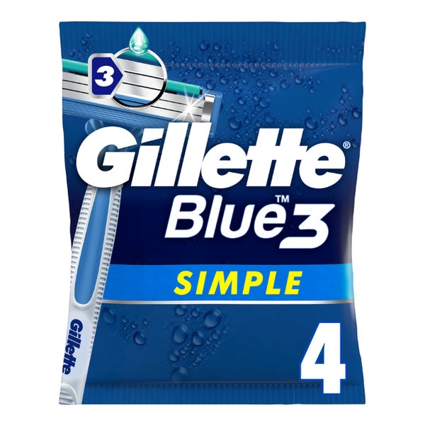 Gillette Blue3 Simple Einwegrasierer Herren 4er 1 St