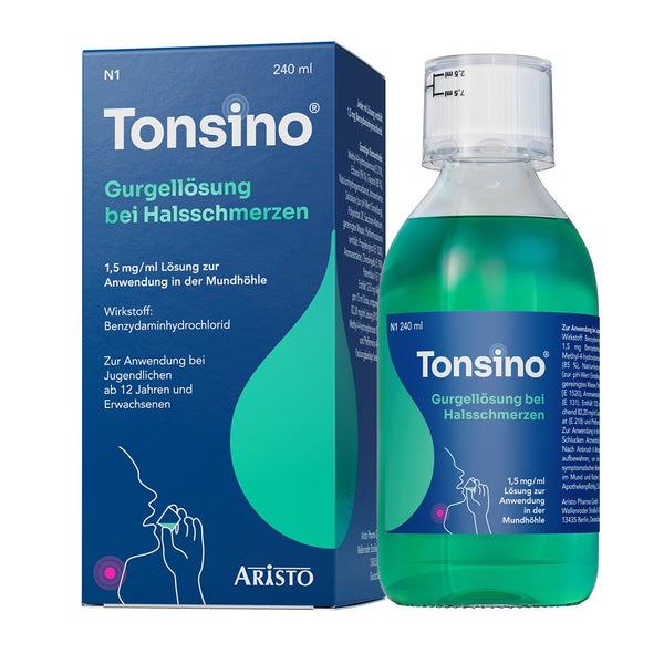 Tonsino Gurgel.b.hals.1,5mg/ml Lsg.z.anw.i.d.mundh 240 ml