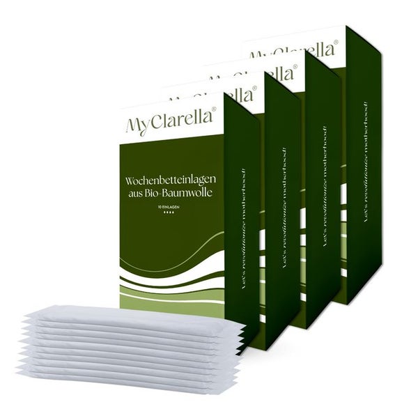 MyClarella® Sparpaket Wochenbetteinlagen aus Bio-Baumwolle 40 St
