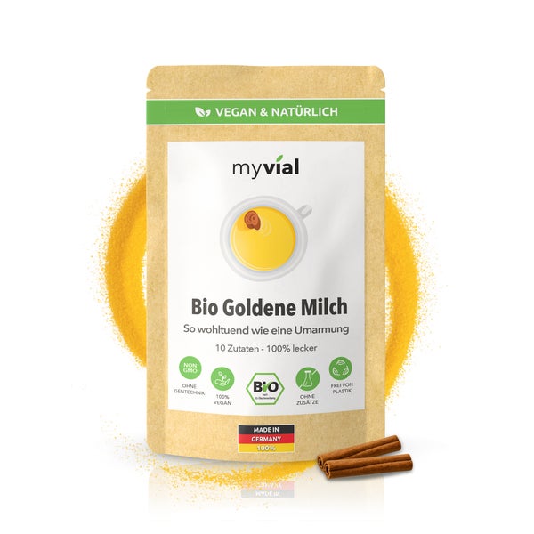 myvial® Bio Goldene Milch Latte 100g mit 10 ayurvedischen Zutaten vegan 100 g